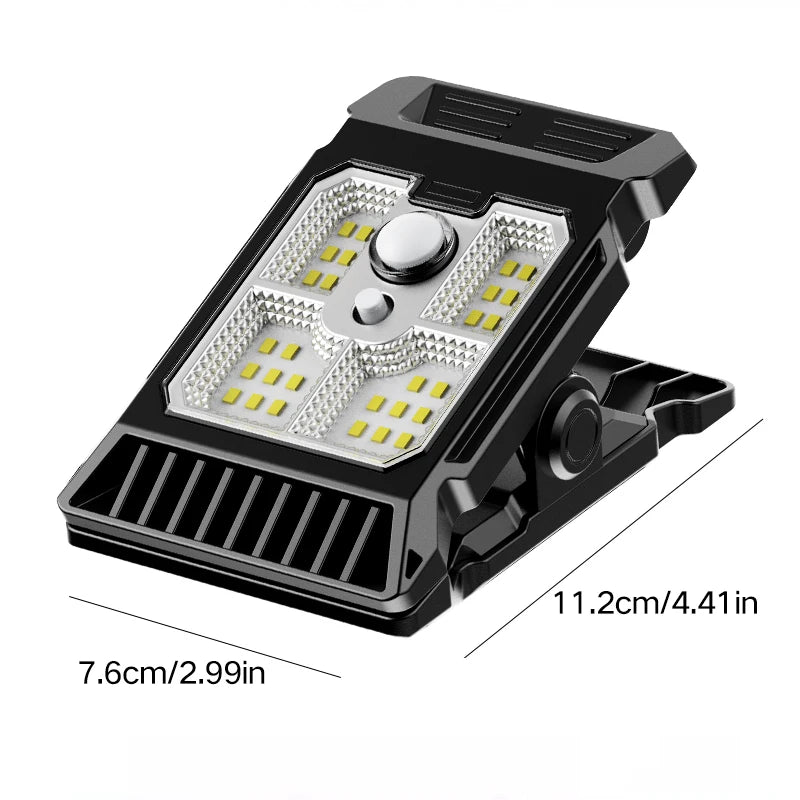 1PCS Solar Sensor Motion Light Outdoor Clip on Lawn Lamp Waterproof Work Light Camping Household Garden Lighting Courtyard Lamp