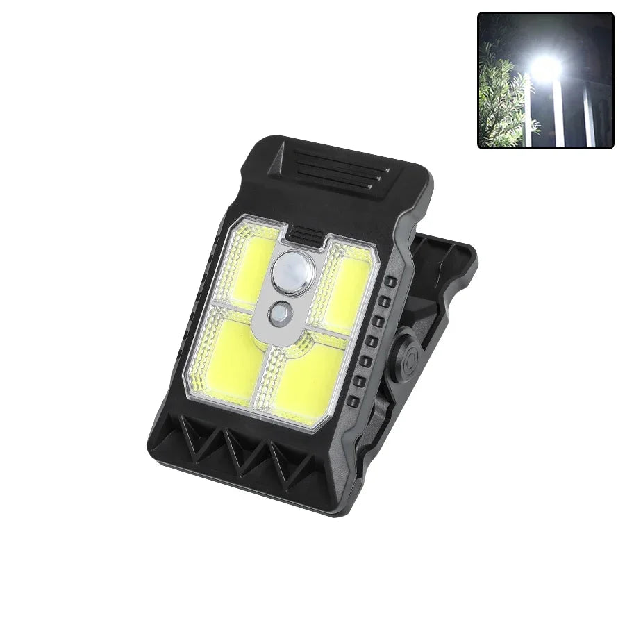 1PCS Solar Sensor Motion Light Outdoor Clip on Lawn Lamp Waterproof Work Light Camping Household Garden Lighting Courtyard Lamp